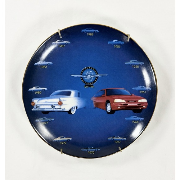 Prospective Marketing International Other - Vintage 90s Ford Thunderbird 40th Anniversary Collector Plate 1955-1995 Series